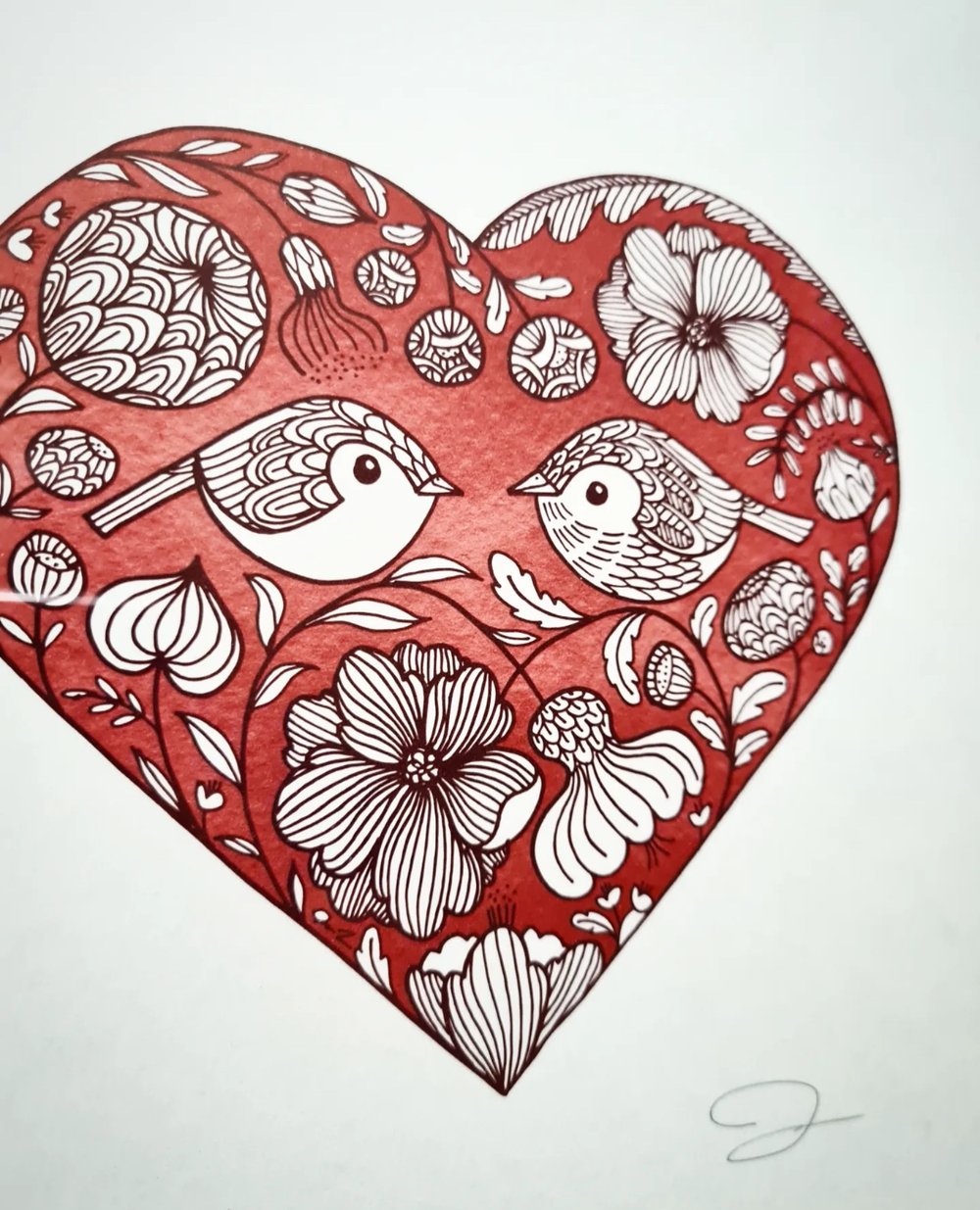 Heart with Birds