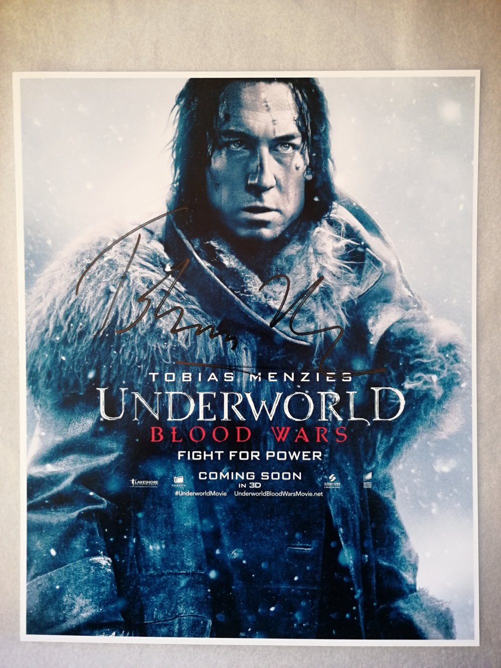 Tobias Menzies signed Underworld 10x8