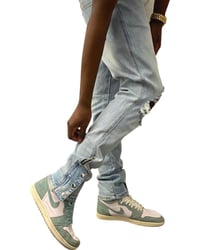Image 1 of Snap Button x Zipper Blue Jean 