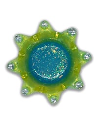 Image 2 of Green & Blue Royal Crown Ashtray
