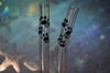 Swirl of Paw Prints Glass Drinking Straw