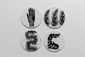 Image of Fern Coasters (Set of 4 - Reversible)