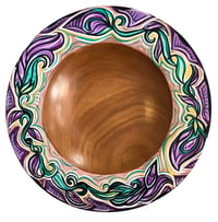 Purple Wooden Bowl