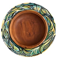Teal Wooden Bowl