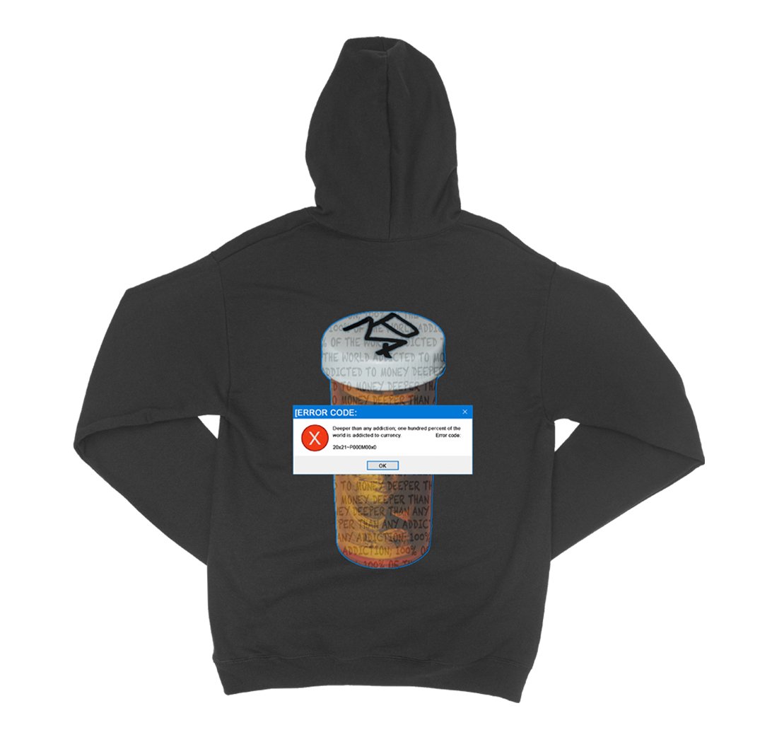 Image of WOMEN BLACK "CODE ERROR" PULLOVER HOODIE