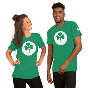 Image of Shamrock Lightning Bolt Circle Green T-Shirt