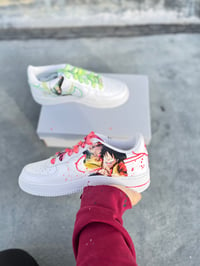 Image 4 of Luffy and Zoro Custom Airforces (Coloured Laces)