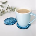 Coasters - Blue Leaves