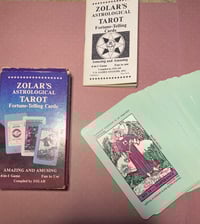 Image 3 of Zolar’s astrological tarot, jeu anglais 4 en 1, 52 cartes et tarot Rider-Waite, 1964!