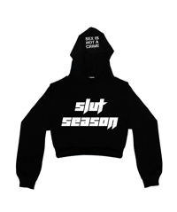 Image 1 of SLUT SEASON CROPPED HOODIE