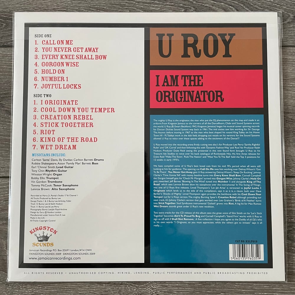 Image of U Roy - I Am The Originator Vinyl LP