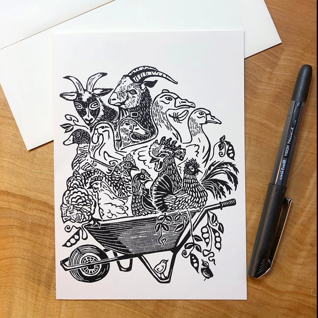 Farm Family greeting card