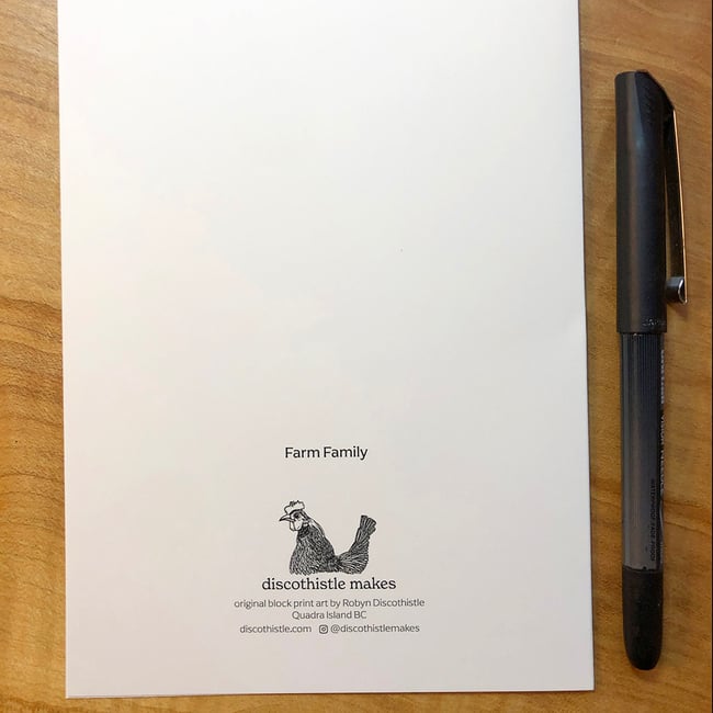 Farm Family greeting card