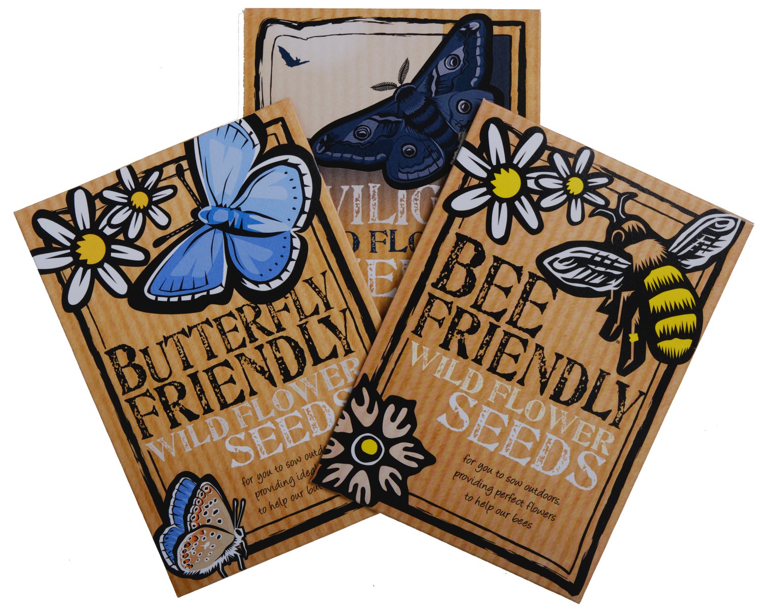 Image of NEW Trio Pack - Bee, Butterfly and Twilight Mix Wildflower seeds