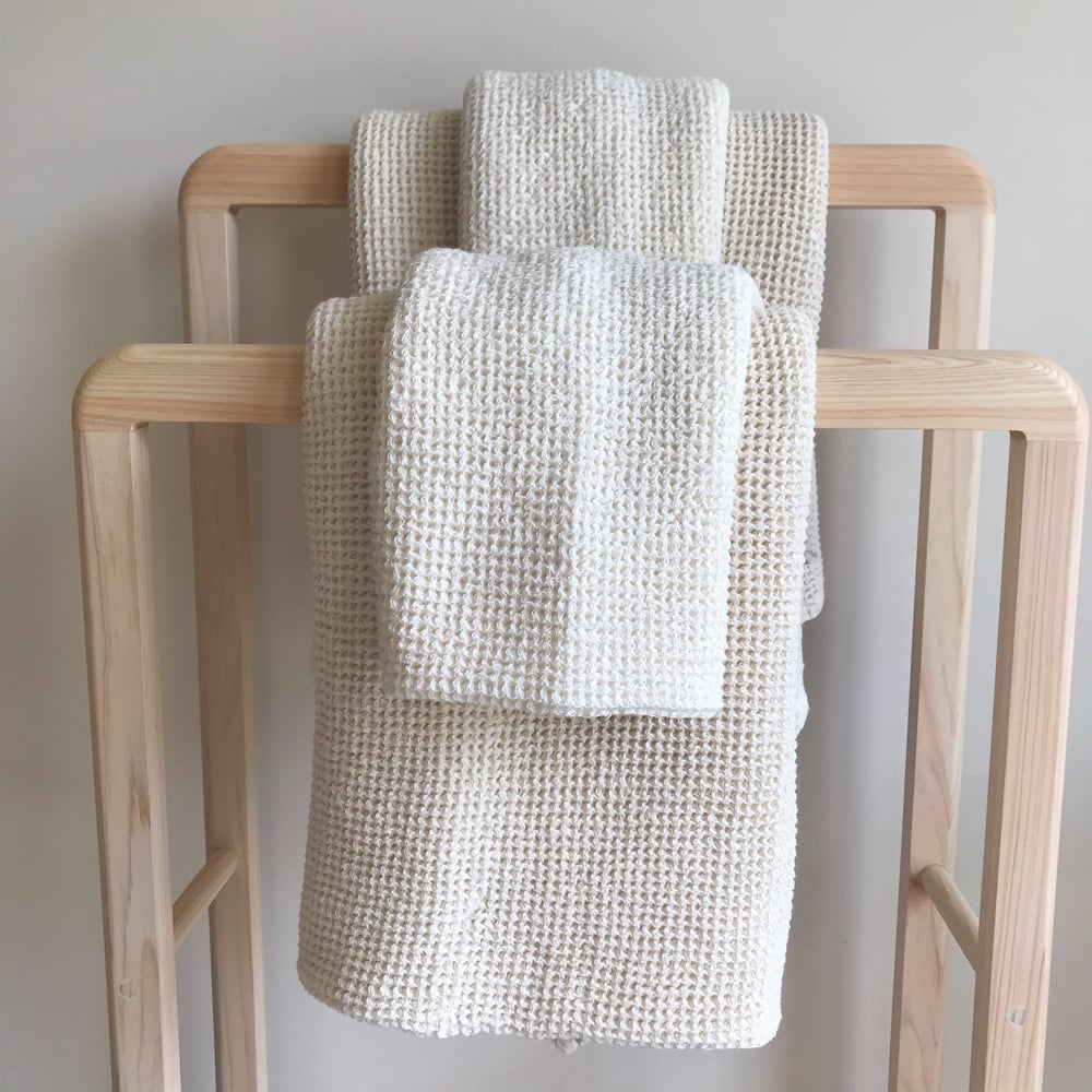 Image of Organic Natural Waffle Weave Towel