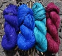 263 Yards - 100% Mulberry Silk Single Yarn - Extreme Blue - DK weight