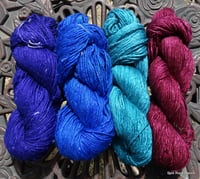 Image 3 of 275 Yards - 100% Mulberry Silk Single Yarn - Intense Iris - Sport Wt - ON SALE