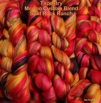 Image 4 of TAPESTRY - Custom Blend 100% Merino - 4 oz - Red, Gold, Orange, Black - ON SALE