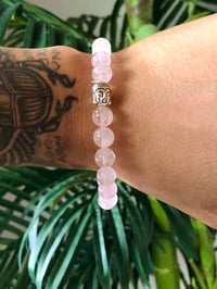 Image 1 of ROSE QUARTZ BRACELET WITH BUDDHA