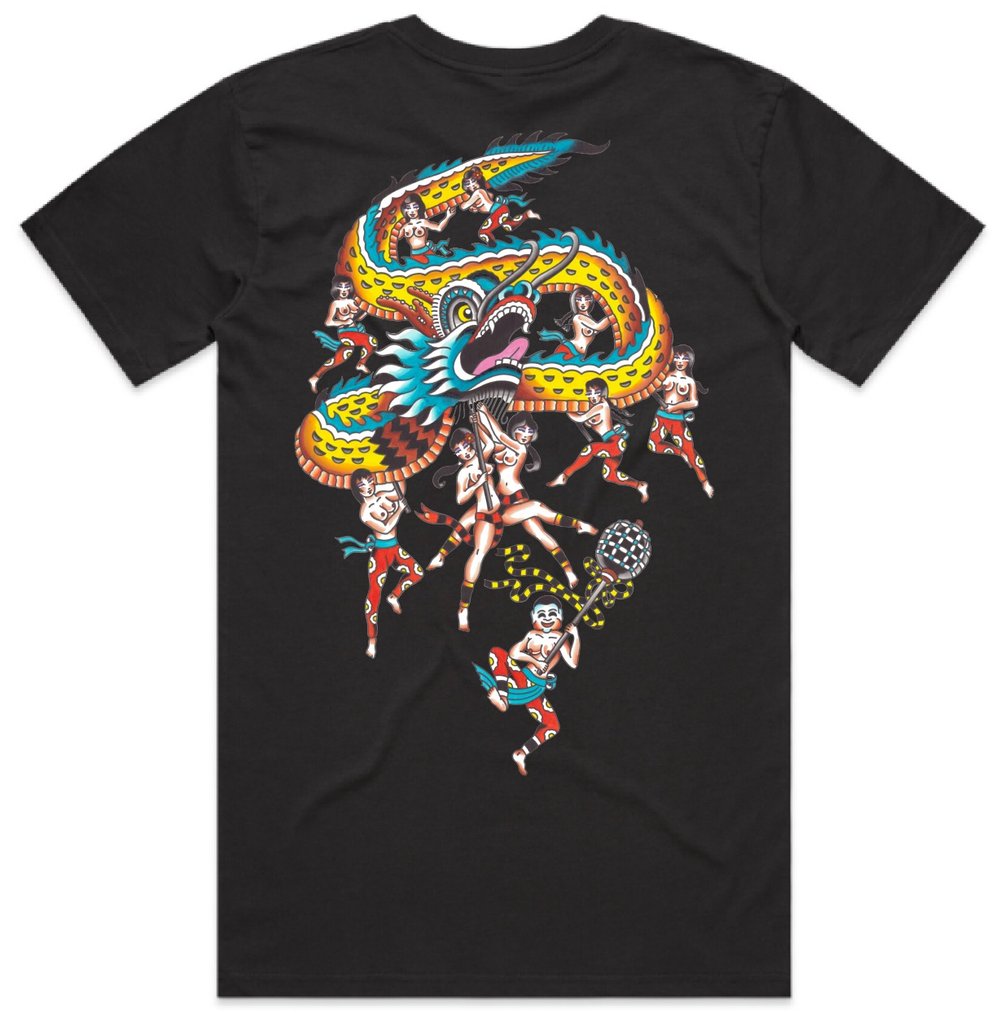 Sacred Monkey T-Shirt / Coal + Multi