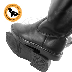 Image of Black Officer Riding Long Boots (with back hidden zippers)