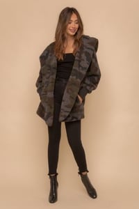 Image 2 of SO SOFT CAMO OPEN SHERPA JACKET