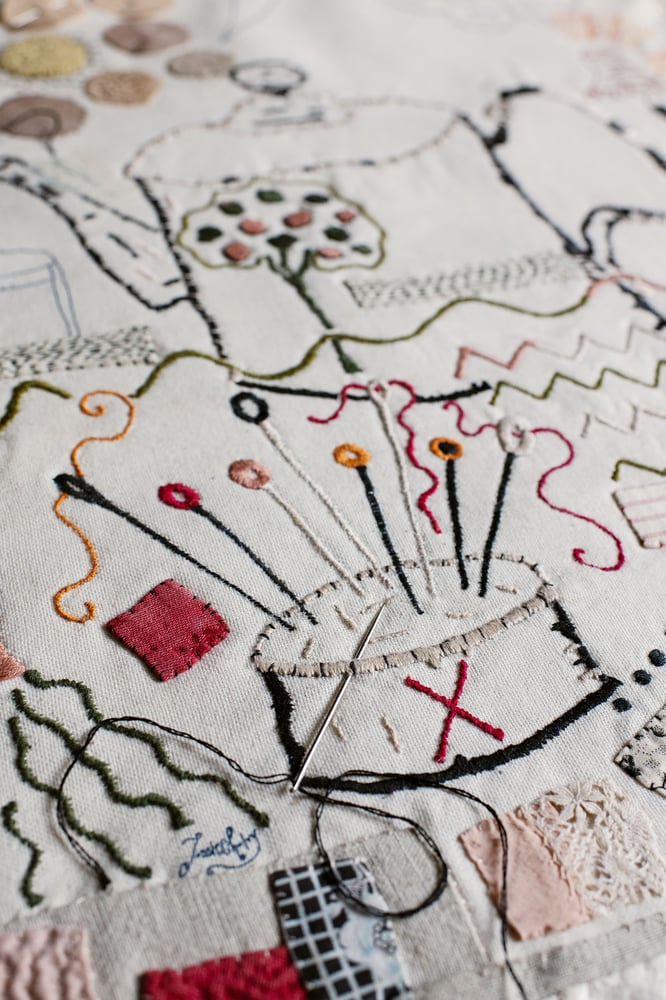 Image of Anniversary Sampler Embroidery Template