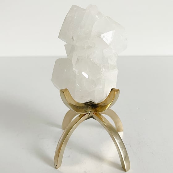 Image of Apophyllite no.21 + Brass Claw Stand
