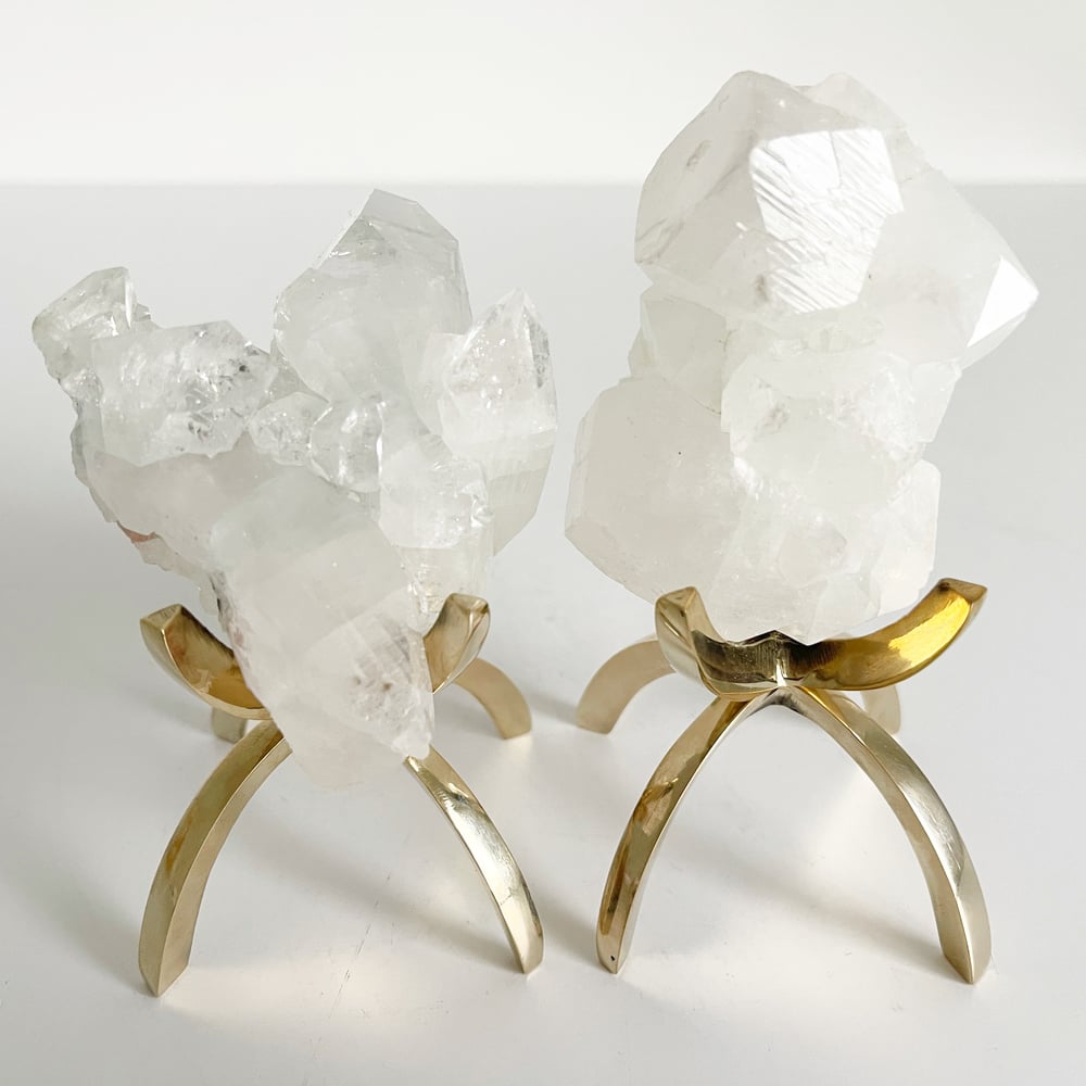 Image of Apophyllite no.21 + Brass Claw Stand