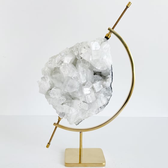Image of Apophyllite no.136 + Brass Arc Stand