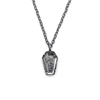 Image 1 of FINAL SALE: Coffin necklace in sterling silver + quartz (limited edition)