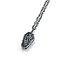 Image 3 of FINAL SALE: Coffin necklace in sterling silver + quartz (limited edition)
