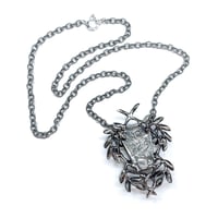 Image 3 of Willow Coffin necklace in sterling silver + quartz (limited edition)