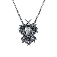 Image 1 of Willow Coffin necklace in sterling silver + quartz (limited edition)