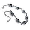 Scarab choker in sterling silver or 10k gold