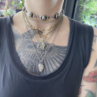 Image 4 of Scarab choker in sterling silver or 10k gold
