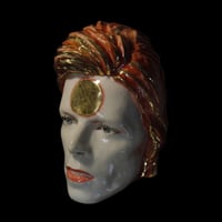 Image 1 of 'Ziggy Stardust' Painted Ceramic Face Sculpture