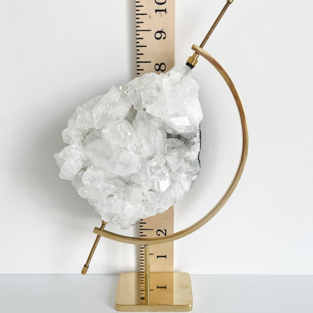 Image of Apophyllite no.136 + Brass Arc Stand