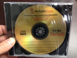 Image of Burlington Recording Ultimate 24KT Gold Mastering/ Archival 1-8X CD-R The Highest Quality Ever Made!