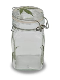 Image 2 of Happy Hemp Square Stash Jar