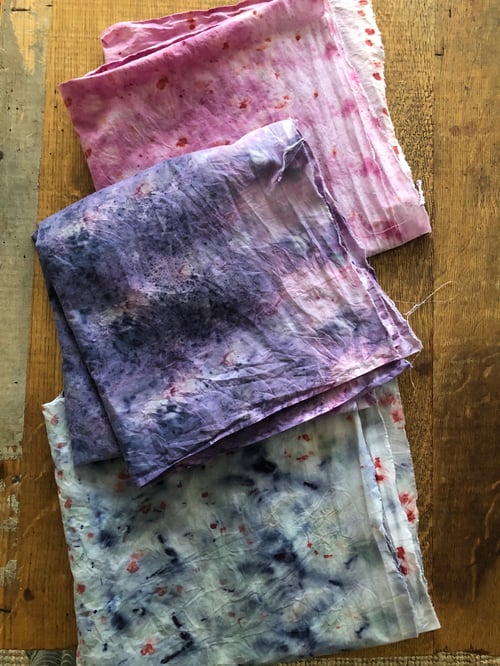 Image of Plant dyed Handmade Scrunchie No.2 - from dead stock Cotton fabric, collab with Kaliko