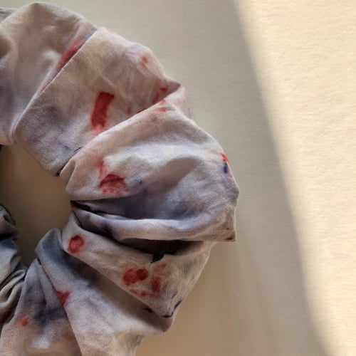 Image of Plant dyed Handmade Scrunchie No.4 - from dead stock Cotton fabric, collab with Kaliko