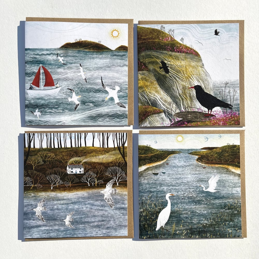 Birds Greetings Cards set