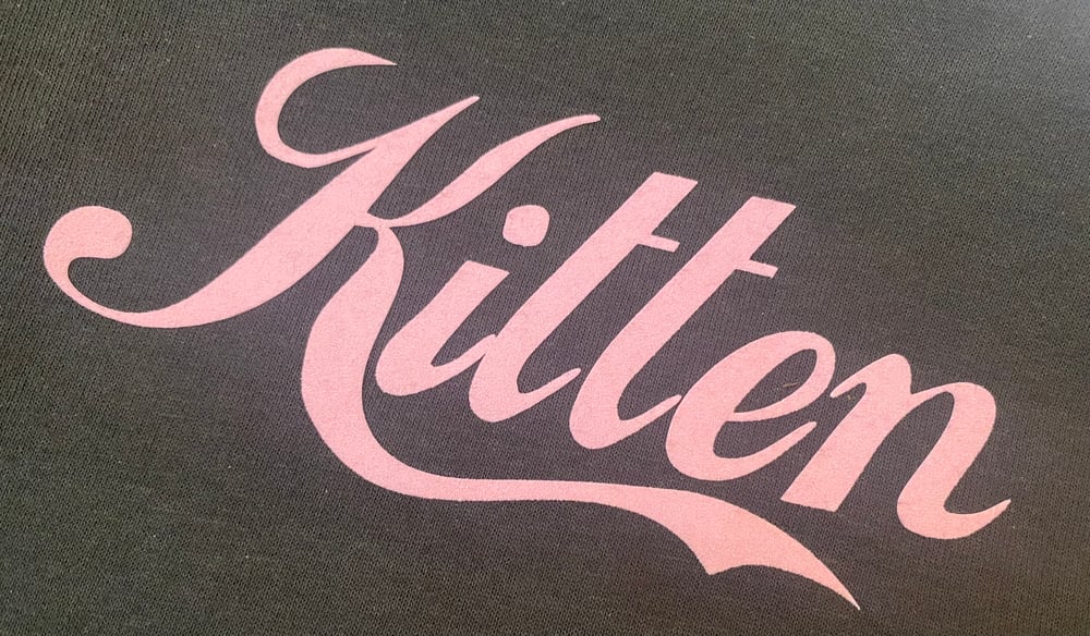 Image of NEW Kitten Tee Brown & Pink