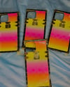 Reflective Double G  inspired orange, yellow & pink case