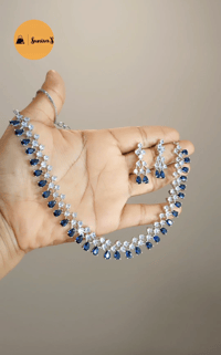 Image 15 of Usha- Simple yet Beautiful American Diamond Necklace Set
