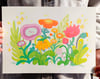 flowers riso print