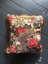 Japanese Metallic Peacock Cushion Cover With Gold Fringe Image 3