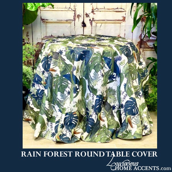 Image of Rain Forest Round Table Cover