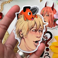 Image 2 of Chainsaw Man Meme Stickers